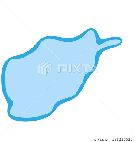 Afghanistan country silhouette. Vector map silhouette. Blue smooth shape like water drop or splash 138210520