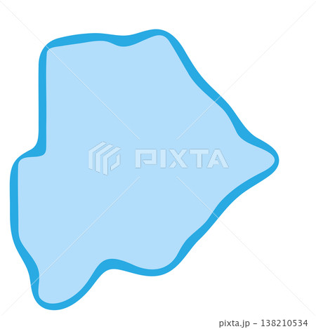Botswana country silhouette. Vector map silhouette. Blue smooth shape like water drop or splash 138210534