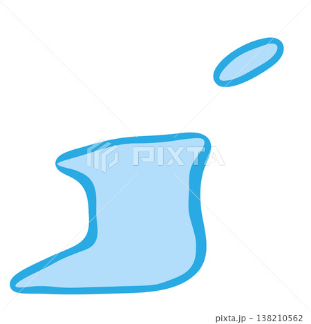 undefinedTrinidad and Tobago country silhouette. Vector map silhouette. Blue smooth shape like water drop or splash 138210562