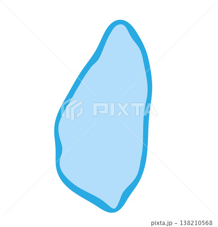 Saint Lucia country silhouette. Vector map silhouette. Blue smooth shape like water drop or splash Saint Lucia country silhouette. Vector map silhouette. Blue smooth shape like water drop or splash 138210568