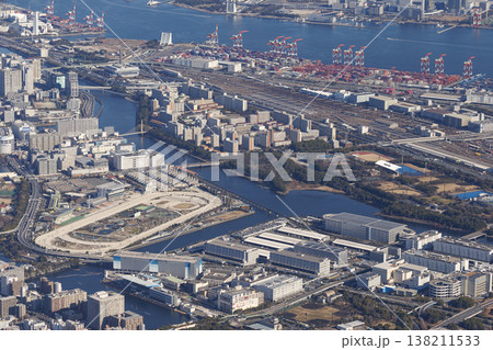 空から見た大井埠頭周辺の景色 空から見た大井埠頭周辺の景色 138211533