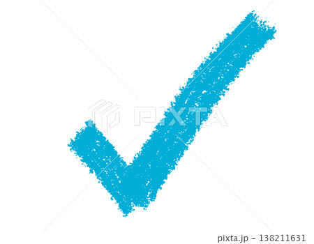 Textured blue checkmark icon design 138211631
