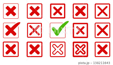 Collection of crossmark icons design. Collection of crossmark icons design. 138211643