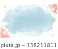 水彩画の海イメージ　サンゴのフレームイラスト 138211811