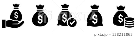 Perfect solid style money symbol design Perfect solid style money symbol design 138211863
