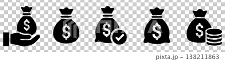 Perfect solid style money symbol design Perfect solid style money symbol design 138211863