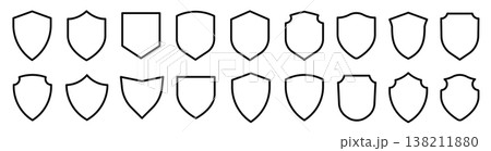 Collection of different shield shapes design Collection of different shield shapes design 138211880