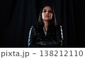 Female Empowerment And Confidence Portrait Of A Strong Woman With Arms Crossed Wearing A Leather 138212110