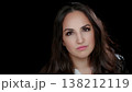 Authenticity and Self-Expression Portrait of a Confident Young Woman with Natural Makeup and Long 138212119