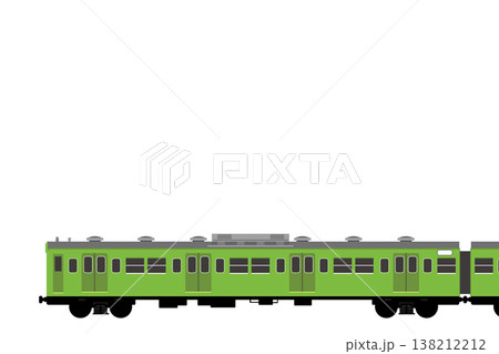 国鉄103系電車をイメージした背景イラスト(山手線色) 国鉄103系電車をイメージした背景イラスト(山手線色) 138212212