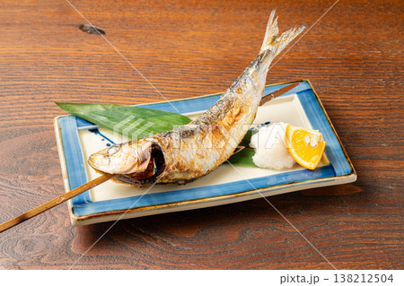 大トロ鰯 脂の乗った新鮮な魚料理 138212504