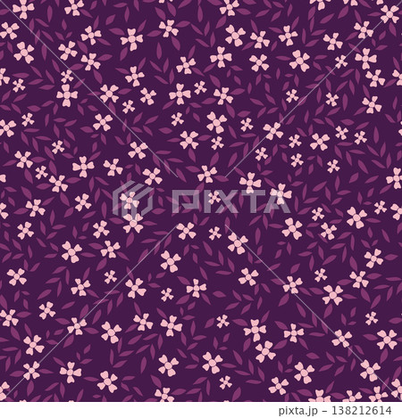 Ditsy floral spring seamless pattern. Beautiful print for textiles, backgrounds, nursery and wallpaper. 138212614