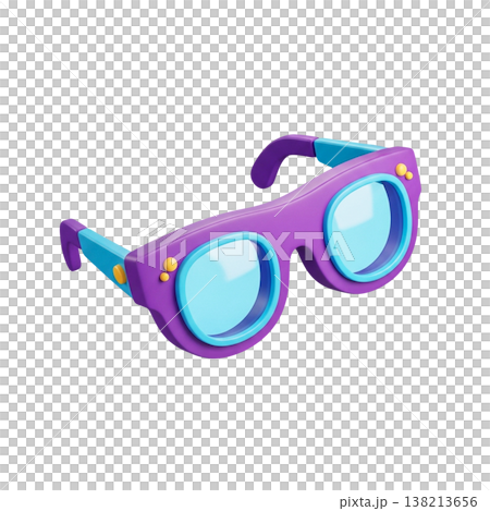 Fashionable summer glasses element design 138213656