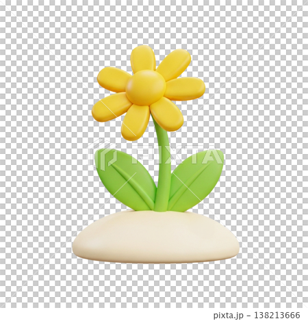 Simple beautiful daisy  flower plant 138213666