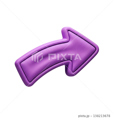 Textured purple 3D arrolw element Textured purple 3D arrolw element 138213678