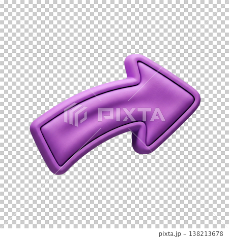 Textured purple 3D arrolw element Textured purple 3D arrolw element 138213678