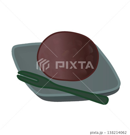 こしあんのぼた餅のイラスト 138214062