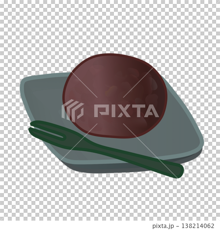 こしあんのぼた餅のイラスト 138214062