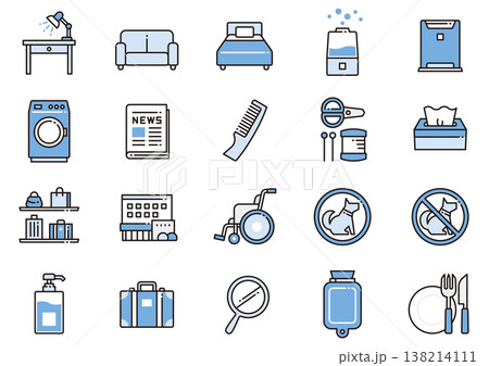 ホテルアメニティアイコン15 Hotel Amenities icons ホテルアメニティアイコン15 Hotel Amenities icons 138214111