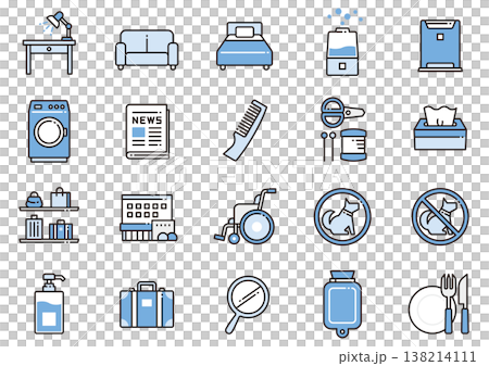 ホテルアメニティアイコン15 Hotel Amenities icons ホテルアメニティアイコン15 Hotel Amenities icons 138214111