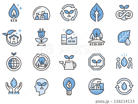 エコロジーアイコン10　Hotel Amenities icons 138214113
