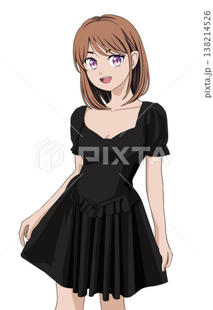 黒いドレスを着た女性 138214526
