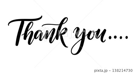 Clean signature thank you lettering design Clean signature thank you lettering design 138214730