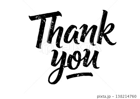 Elegant grunge thank you text design 138214760