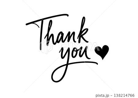 Clean simple thank you text design 138214766