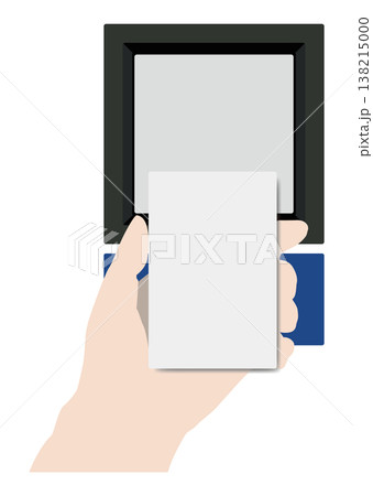 改札口にカードをかざす手 138215000