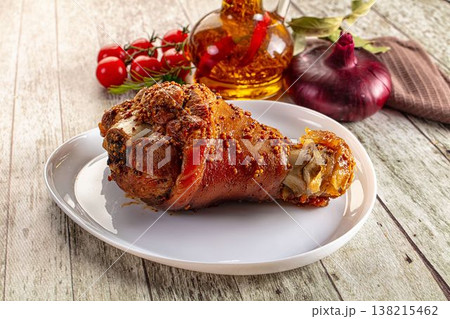 Baked pork knuckle with spices Baked pork knuckle with spices 138215462