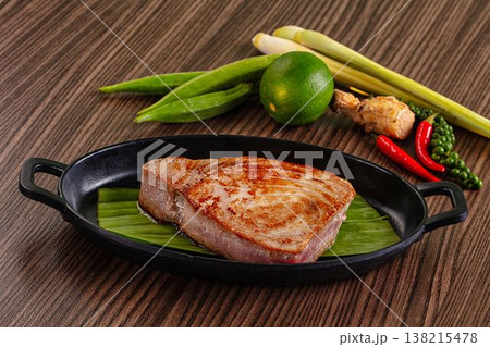 Gourmet fresh roasted tuna steak Gourmet fresh roasted tuna steak 138215478