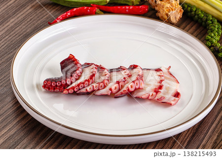 Japanese cuisine sashimi with octopus 138215493