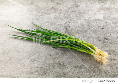 Raw young fresh green onion Raw young fresh green onion 138215535