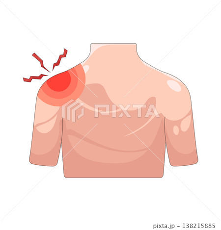 Illustration of shoulder pain Illustration of shoulder pain 138215885