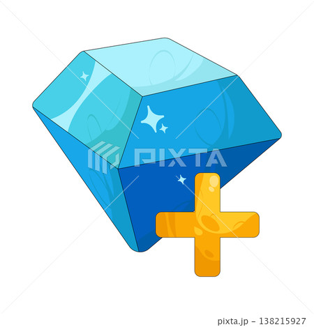 Illustration of Diamond with plus sign Illustration of Diamond with plus sign 138215927