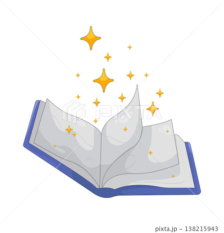 Illustration of Open book with sparkling Illustration of Open book with sparkling 138215943