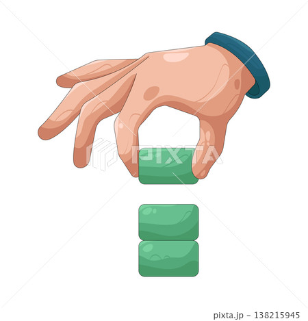 Illustration of stacked blocks Illustration of stacked blocks 138215945