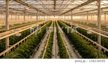 スマート温室とトマト精密栽培：未来の農業施設 138216595