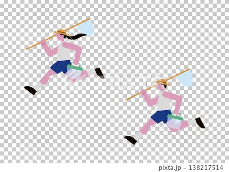 Vector illustration of a boy and girl catching insects. 138217514