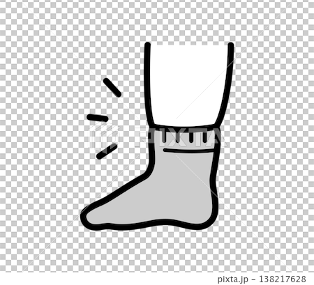 Simple vector icon for swollen feet 138217628