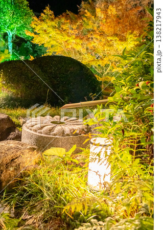 京都 東山泉涌寺別院 雲龍院(瑠璃山) 境内中庭の紅葉(月窓の間からの眺め)ライトアップ 京都 東山泉涌寺別院 雲龍院(瑠璃山) 境内中庭の紅葉(月窓の間からの眺め)ライトアップ 138217943