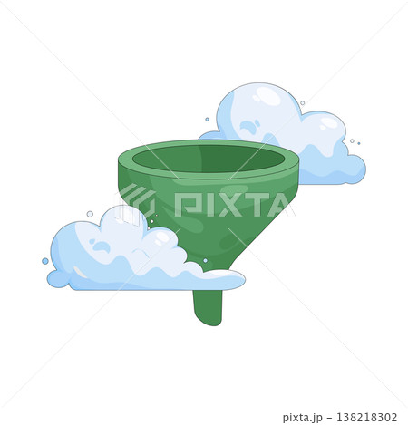 Illustration of Cloud funnel 138218302