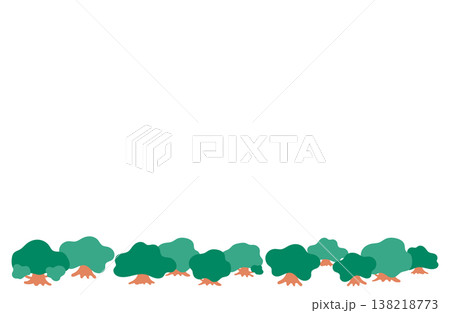 夏の緑の木のイラスト素材 夏の緑の木のイラスト素材 138218773