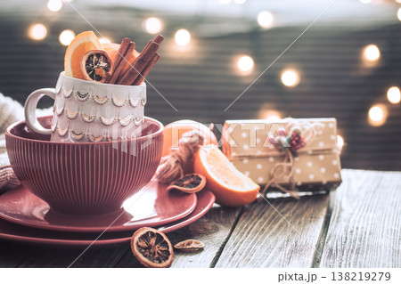 still life with home Christmas decor still life with home Christmas decor 138219279