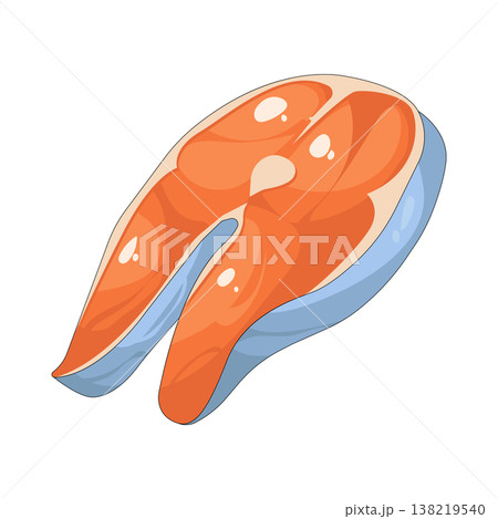 Illustration of fish fillet Illustration of fish fillet 138219540