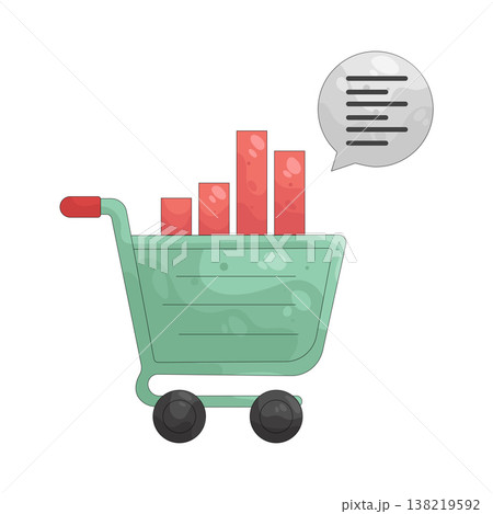Illustration of shopping cart Illustration of shopping cart 138219592