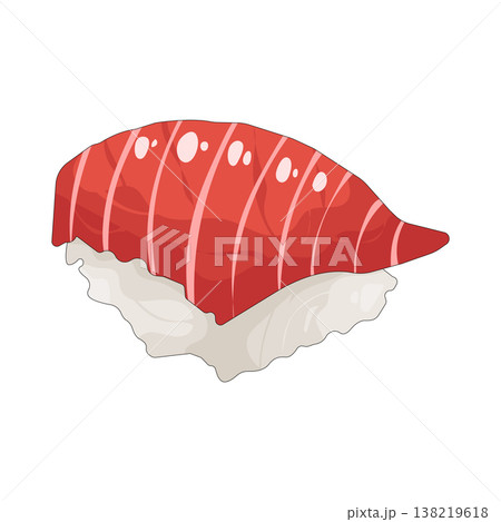 Illustration of Tuna nigiri sushi Illustration of Tuna nigiri sushi 138219618