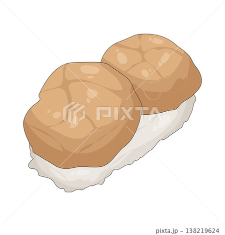 Illustration of Scallop nigiri sushi Illustration of Scallop nigiri sushi 138219624