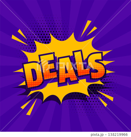 comic style deals background in purple and yellow color comic style deals background in purple and yellow color 138219966